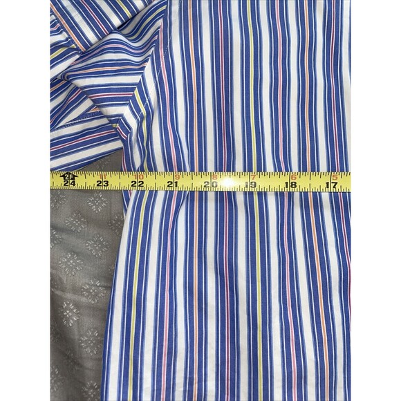 VTG Brooks Brothers Shirt Mens Large L Blue Stripes Country Club Made in USA - Picture 7 of 13